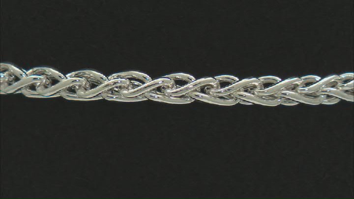 Sterling Silver 3mm Wheat Link Toggle Bracelet Video Thumbnail