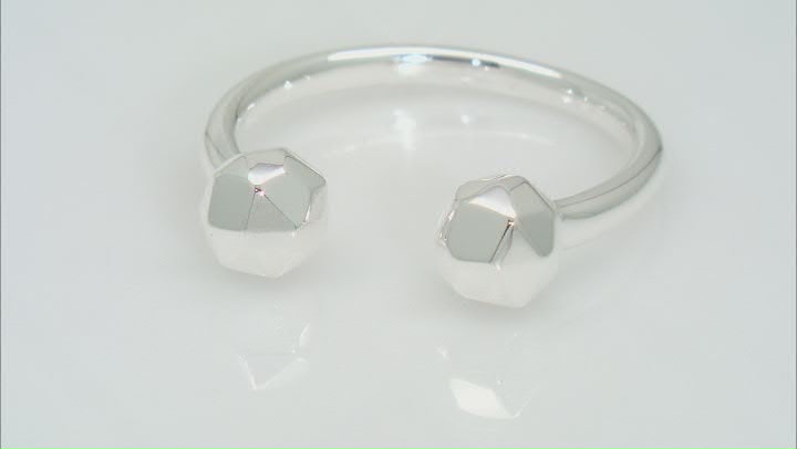 Sterling Silver Ball Cuff Ring Video Thumbnail