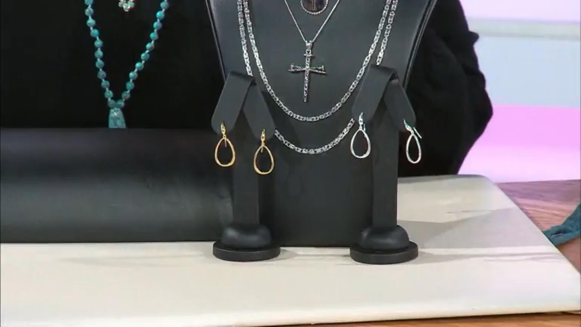 Sterling Silver Pear Shaped Dangle Earrings Video Thumbnail