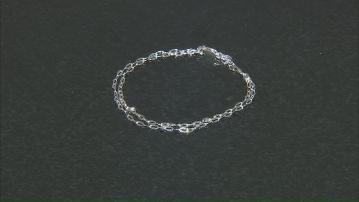 Sterling Silver Mirror Link Multi-Row Bracelet Video Thumbnail