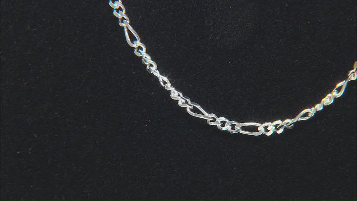Sterling Silver 2mm Figaro 20 Inch Chain Video Thumbnail