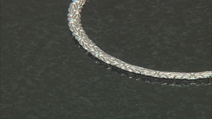Sterling Silver 4mm Byzantine Link Bracelet & 20 Inch Chain Set of 2 Video Thumbnail