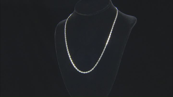 Sterling Silver 3mm Valentino 20 Inch Chain Video Thumbnail