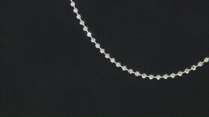 Sterling Silver 1.8mm Diamond-Cut Bead 18 Inch Chain Video Thumbnail