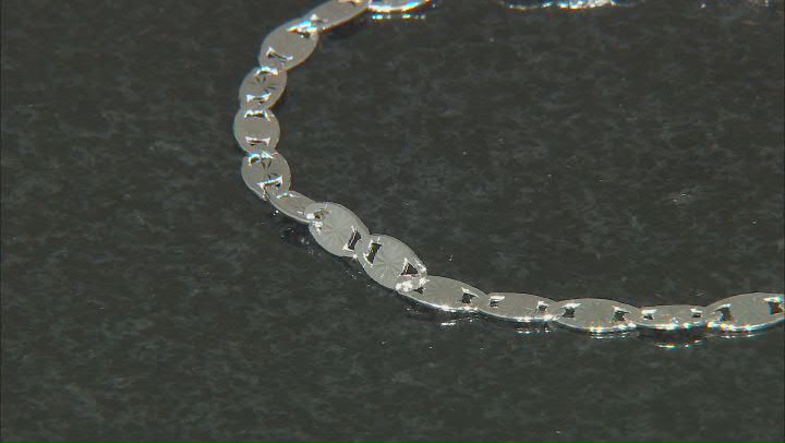 Sterling Silver 4.1mm Sunburst Valentino Link Bracelet Video Thumbnail