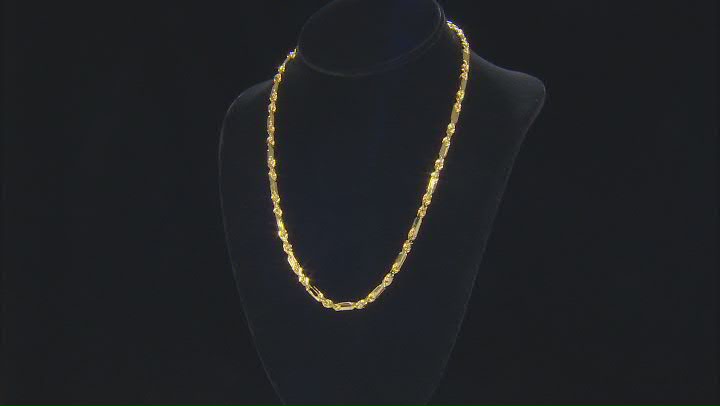 18k Yellow Gold Over Sterling Silver 4.5mm Milano Rope 20 Inch Chain Video Thumbnail