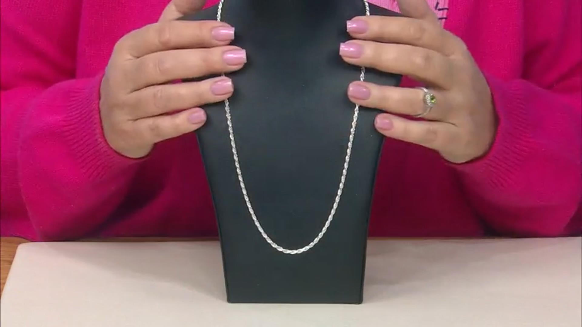 Sterling Silver 2.7mm Rope 20 Inch Chain Video Thumbnail