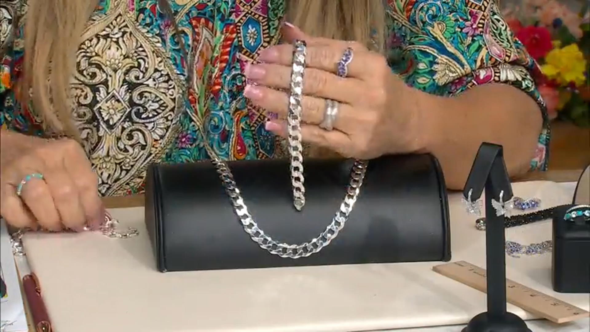 Sterling Silver 10mm Flat Curb Link Bracelet Video Thumbnail