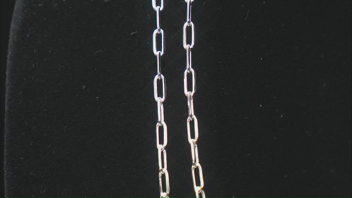Sterling Silver 2mm Paperclip 18 & 20 Inch Chain Set of 2 Video Thumbnail