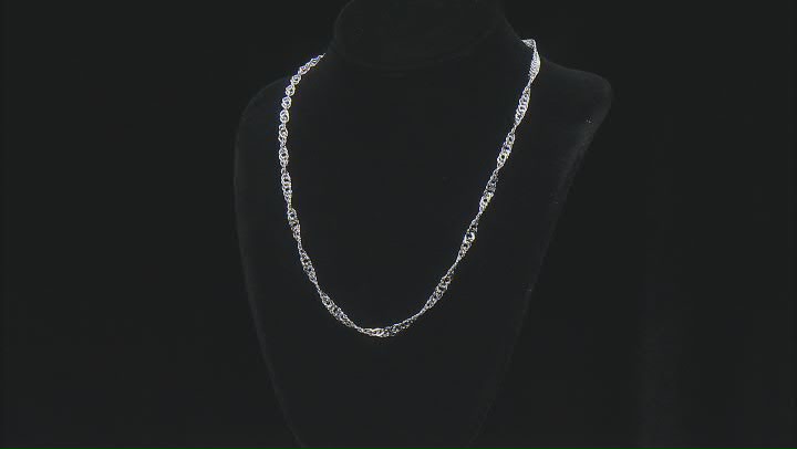 Sterling Silver 4.5mm Singapore 20 Inch Chain Video Thumbnail