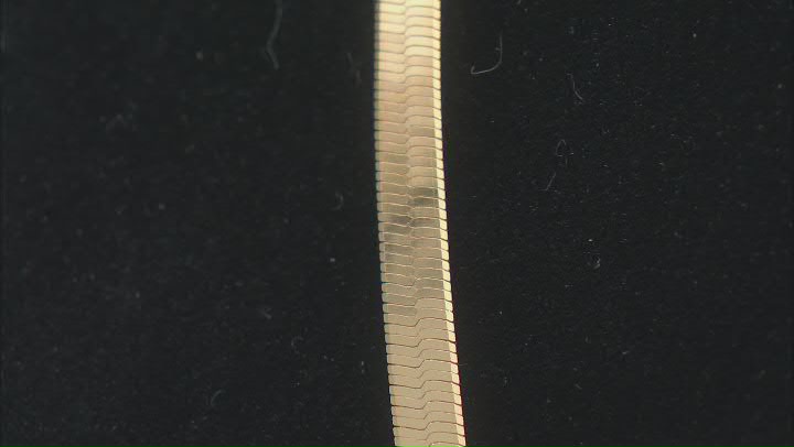 18k Yellow Gold Over Sterling Silver 4.4mm Greek Key Herringbone 20 Inch Chain Video Thumbnail