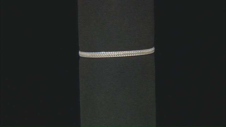 Sterling Silver 4mm Diamond-Cut Infinity Link Bracelet Video Thumbnail