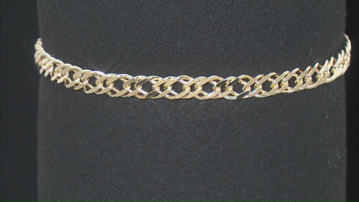 18k Yellow Gold Over Sterling Silver 4.5mm Double Marquise Link Bracelet Video Thumbnail