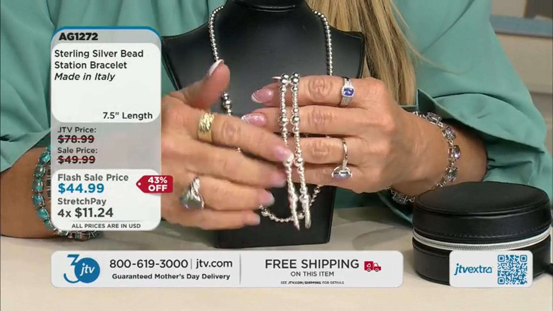 Sterling Silver Bead Station Bracelet Video Thumbnail