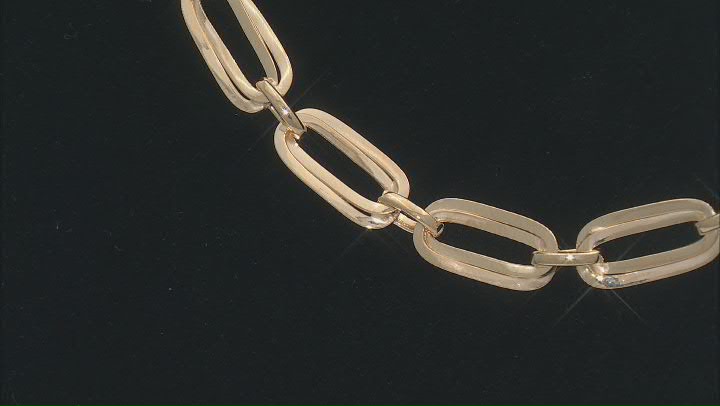 18k Yellow Gold Over Sterling Silver 8.4mm Double Link 18.25 Inch Chain Necklace Video Thumbnail