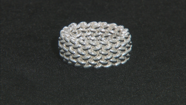 Sterling Silver Woven Flex Band Ring