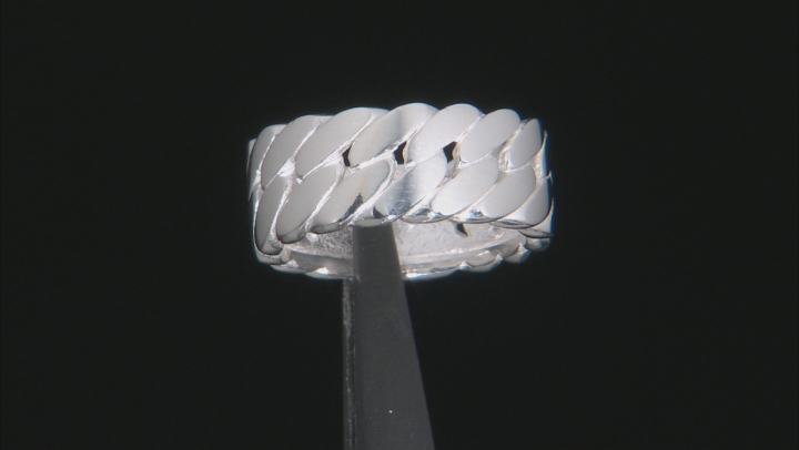 Sterling Silver Hammered Curb Ring