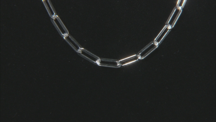 Sterling Silver Oval Link Necklace 20 inch