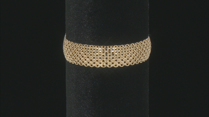 18k Gold Over Sterling Silver Multi-Strand Bracelet Video Thumbnail