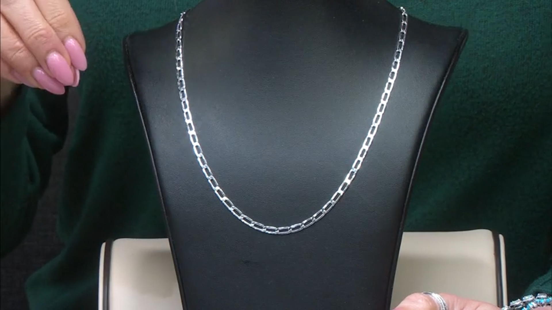 Sterling Silver 3.5mm Flat Paperclip 18 Inch Chain Video Thumbnail