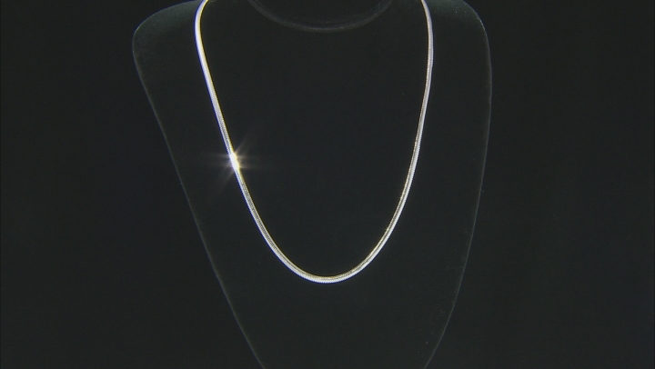 Sterling Silver 3.40MM Flat Snake 20 Inch Necklace Video Thumbnail