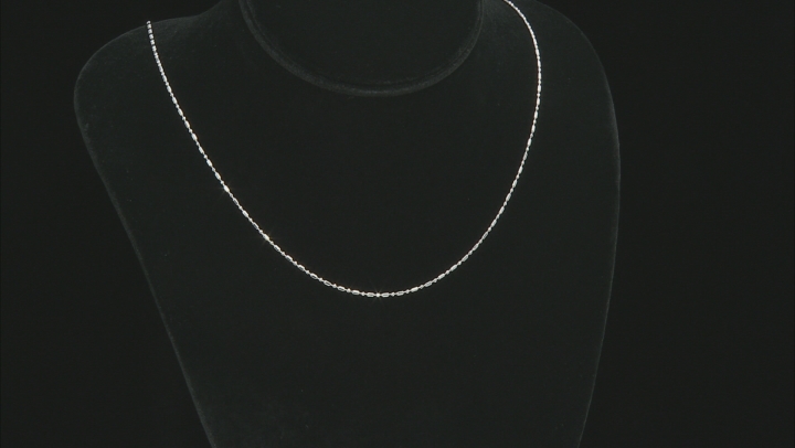 Sterling Silver Ball Diamond Cut Chain Set of 2 20 and 24 Inches