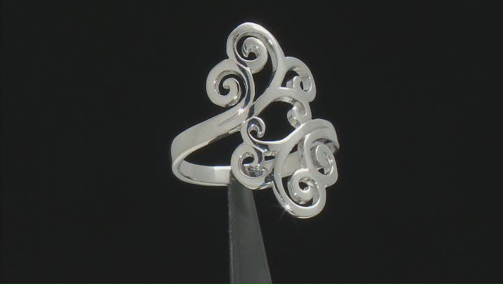 Sterling Silver Elongated Swirl Ring Video Thumbnail