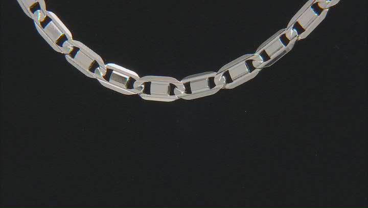 Sterling Silver 5.2mm Flat Valentino Chain Video Thumbnail