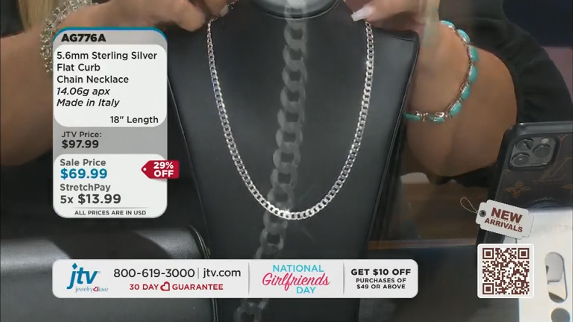 Sterling Silver 5.6mm Flat Curb Chain Necklace Video Thumbnail