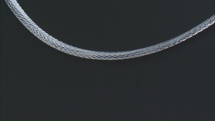 Sterling Silver 4.2mm Designer Omega Chain Necklace Video Thumbnail