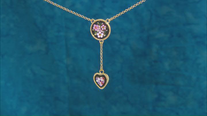 18k Yellow Gold Over Sterling Silver Mosaico Necklace Video Thumbnail
