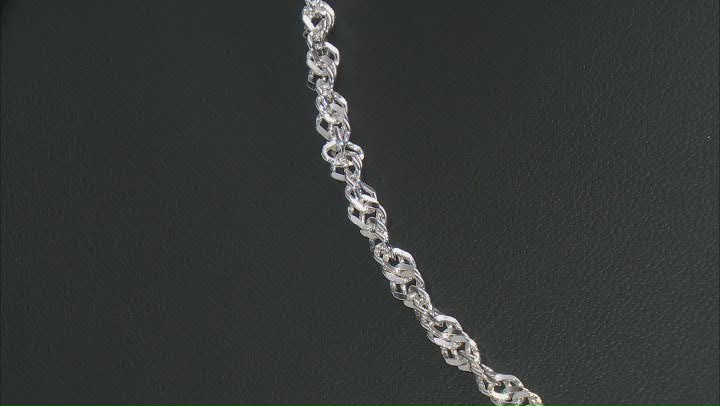 Sterling Silver Singapore Link 18 Inch Chain Video Thumbnail