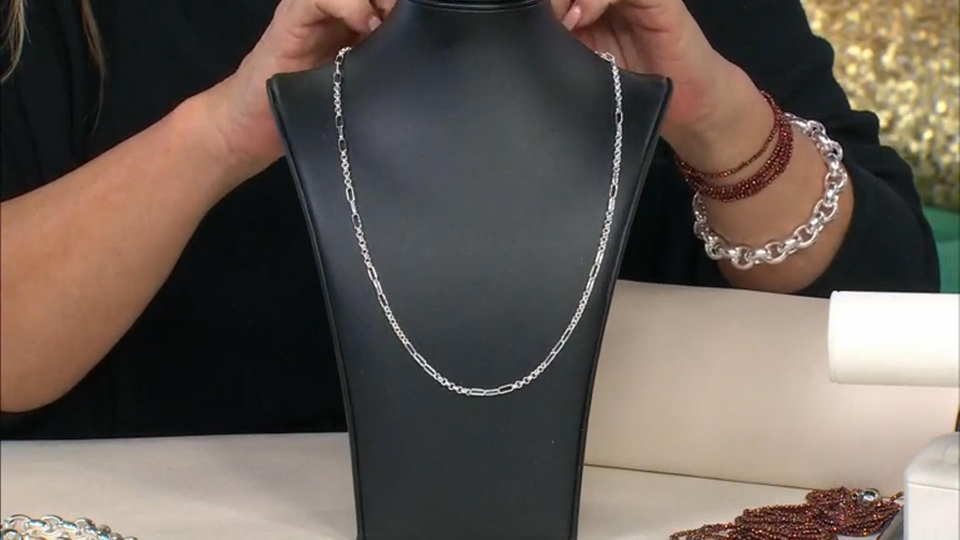 Sterling Silver 22 Inch Rolo Link With Toggle Closure Necklace Video Thumbnail