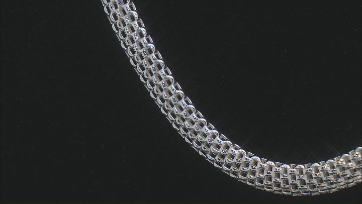 Sterling Silver 6mm Mesh Link 20 Inch Necklace Video Thumbnail