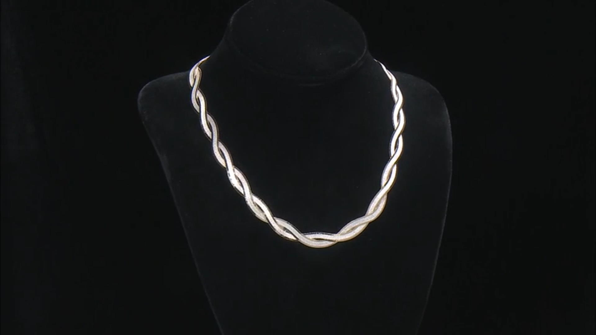 Sterling Silver & 18K Yellow Gold Over Sterling Silver 4.5mm Double Row Herringbone 18 Inch Necklace Video Thumbnail