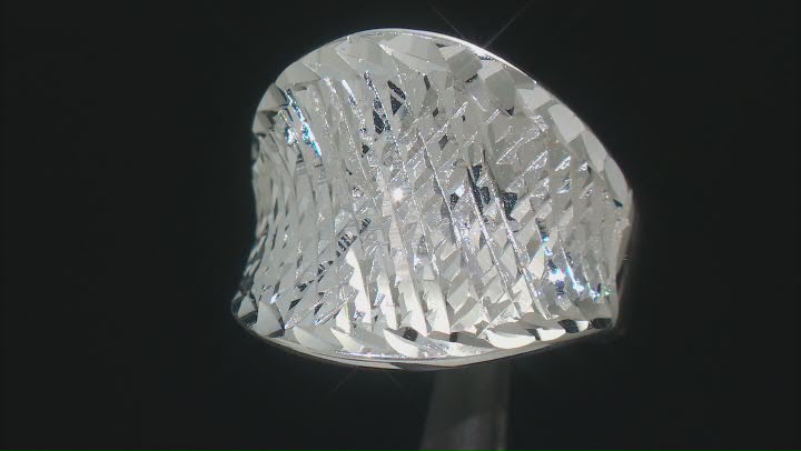 Sterling Silver Diamond-Cut Ring Video Thumbnail