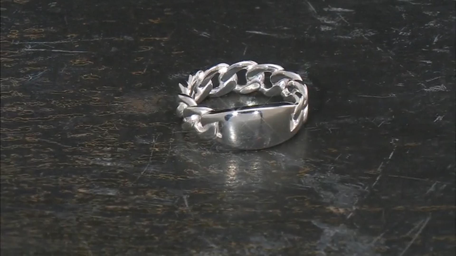 Sterling Silver ID Link Ring Video Thumbnail