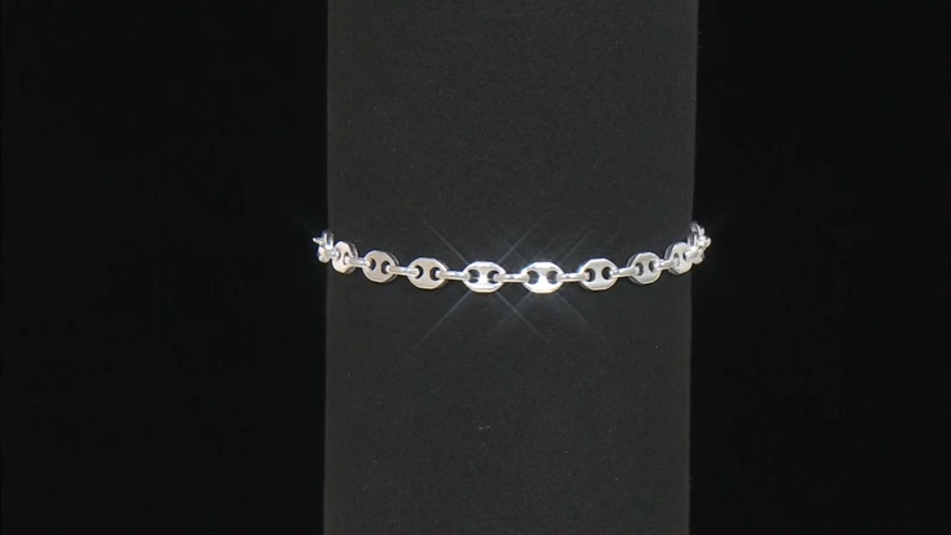 Sterling Silver Puff Mariner Link Bolo Bracelet Video Thumbnail
