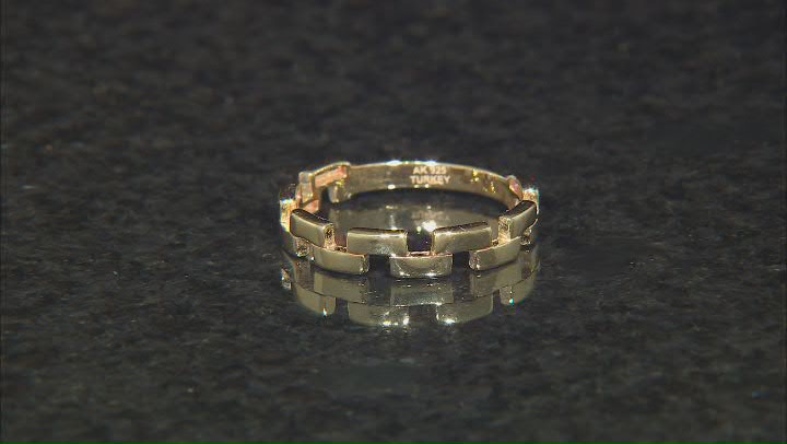 Sterling Silver & 18k Yellow Gold Over Sterling Silver Set of 2 Band Rings Video Thumbnail