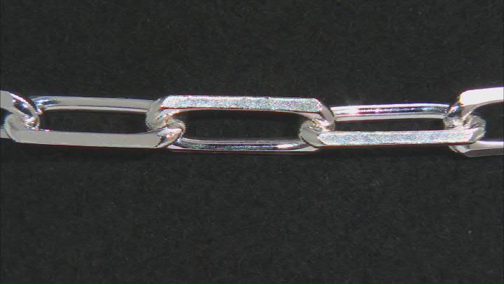 Sterling Silver Paperclip Link Toggle Bracelet Video Thumbnail