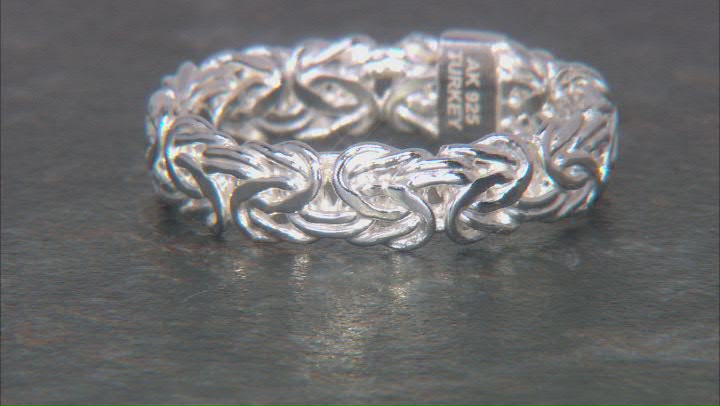 Sterling Silver Byzantine Band Ring Video Thumbnail