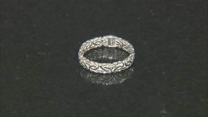 Sterling Silver Byzantine Band Ring Video Thumbnail