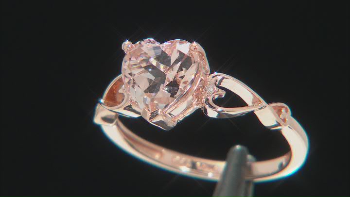Peach Morganite 10K Rose Gold Ring 1.41ctw Video Thumbnail