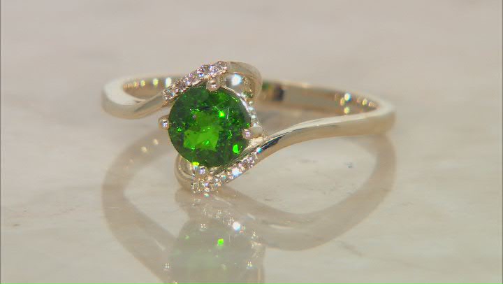 Green Chrome Diopside 10K Yellow Gold Ring 0.83ctw Video Thumbnail