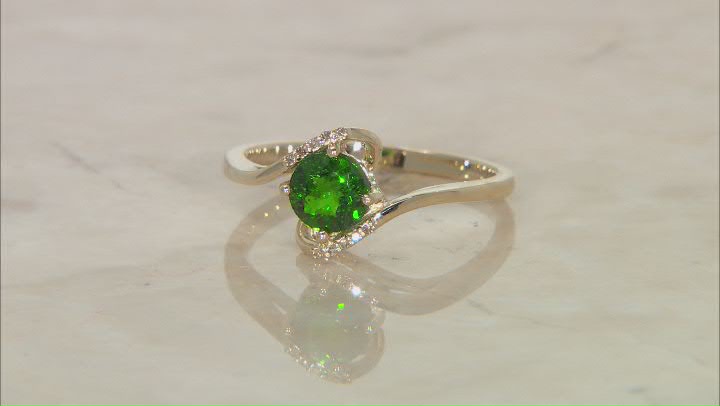 Green Chrome Diopside 10K Yellow Gold Ring 0.83ctw Video Thumbnail