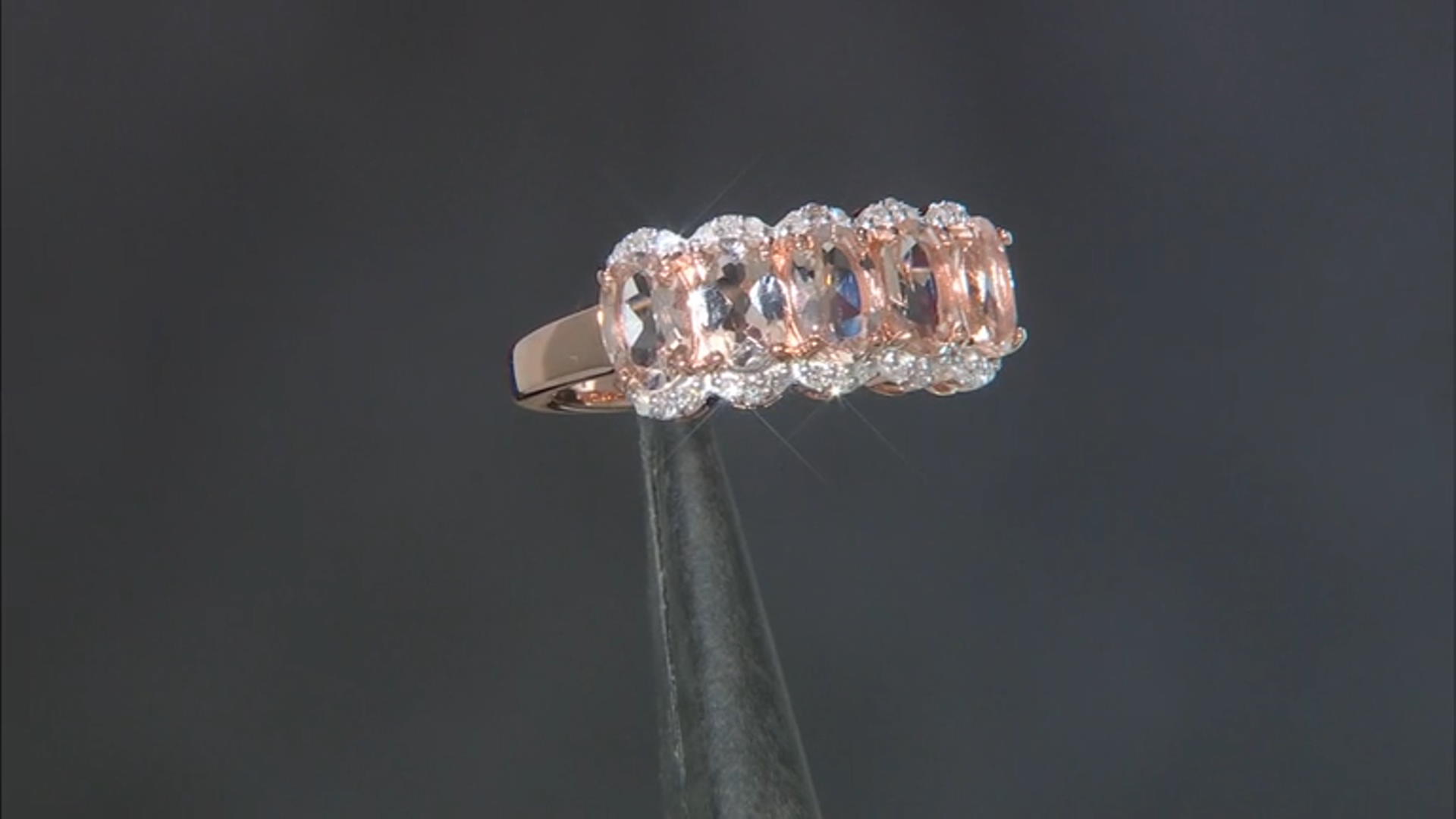 Peach Morganite 10k Rose Gold Ring 1.65ctw Video Thumbnail