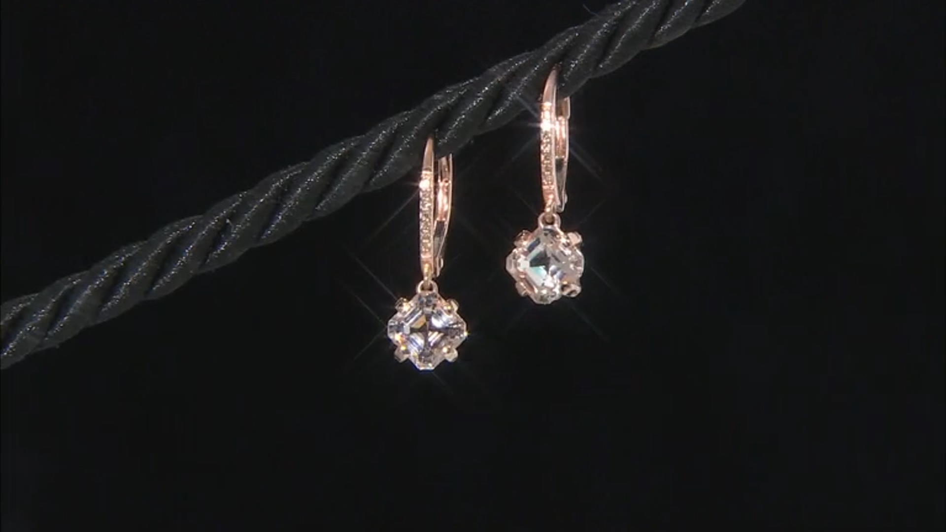 Peach Morganite 14k Rose Gold Dangle Earrings 2.06ctw Video Thumbnail
