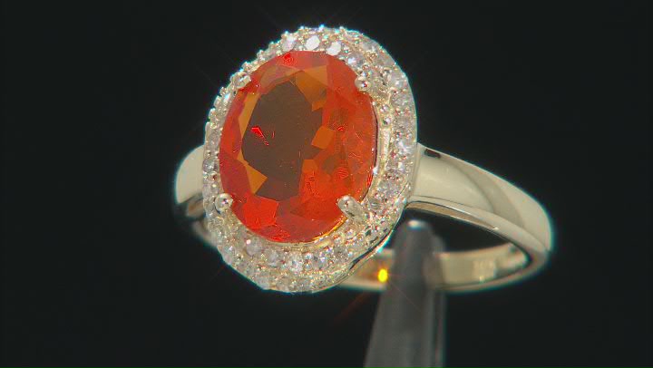 Orange Mexican Fire Opal 10k Yellow Gold Ring 1.63ctw Video Thumbnail