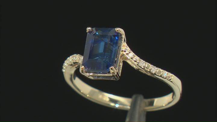 Blue Kyanite 10K Yellow Gold Ring 1.54ctw Video Thumbnail