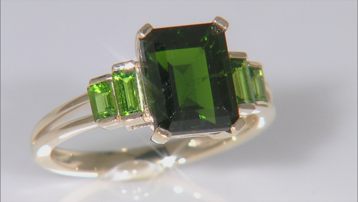 Green Chrome Diopside 10k Yellow Gold Ring 2.55ctw